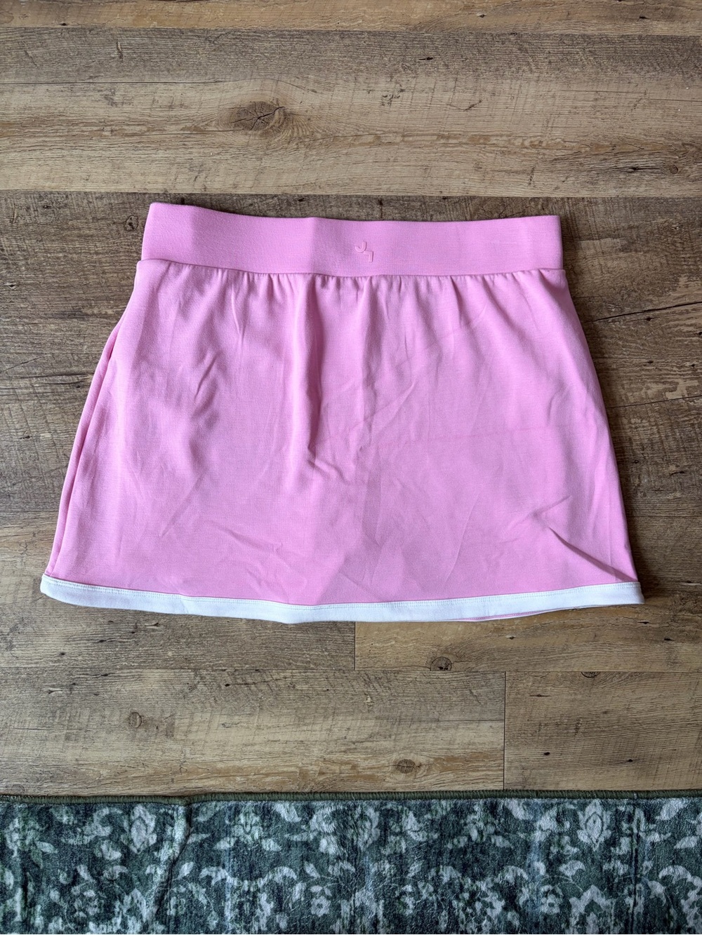 Joy Lab Pink White Stripe Athletic Skirt with Built in Shorts Athleisure - Picture 2 of 10